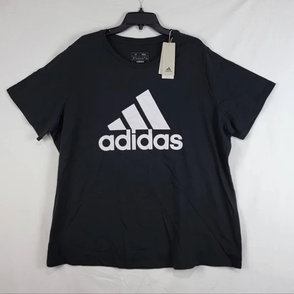 $30 adidas Womens Essentials Logo Cotton Crewneck T-Shirt - Picture 2 of 6